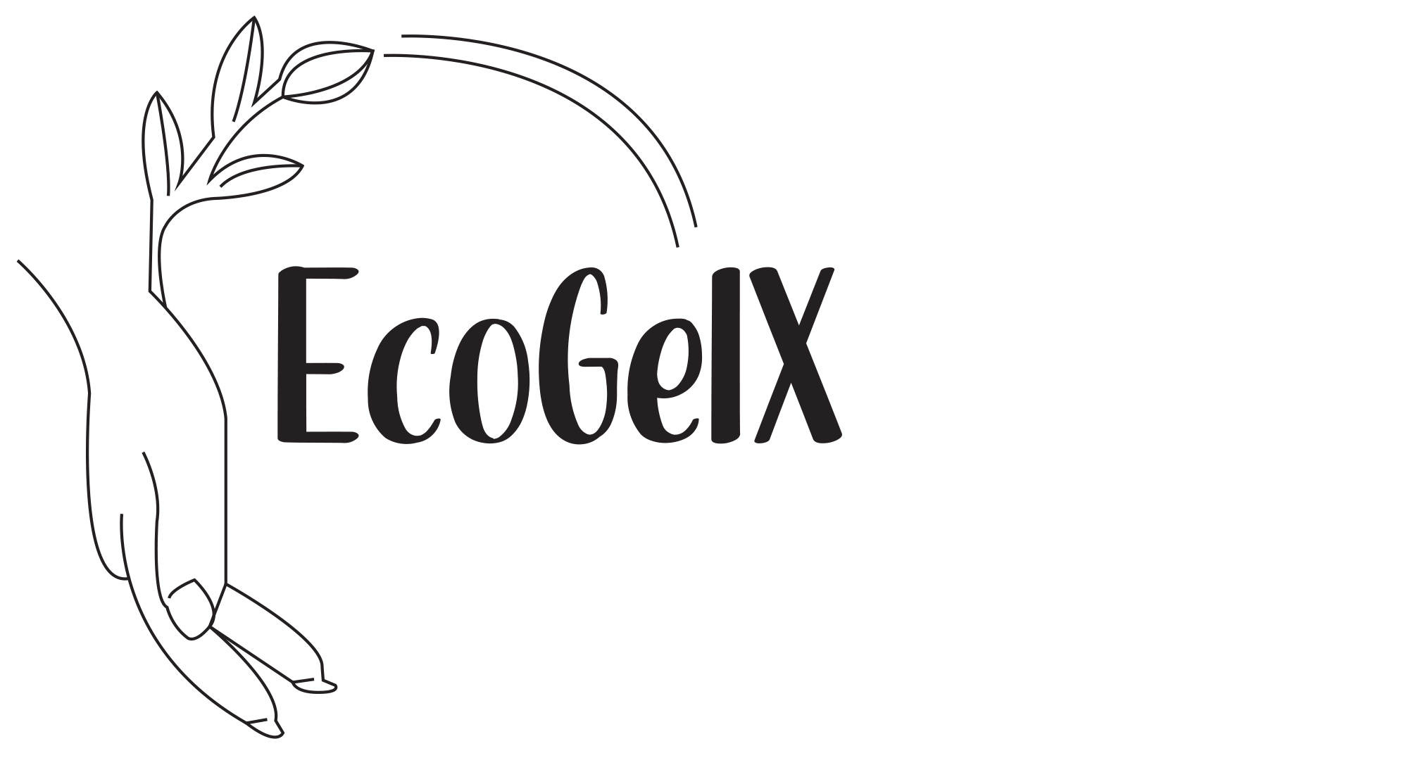 EcoGelX business logo - sustainable non-toxic Gel-X nail brand