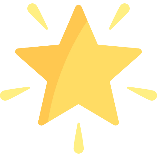 bright yellow star icon representing user-friendliness